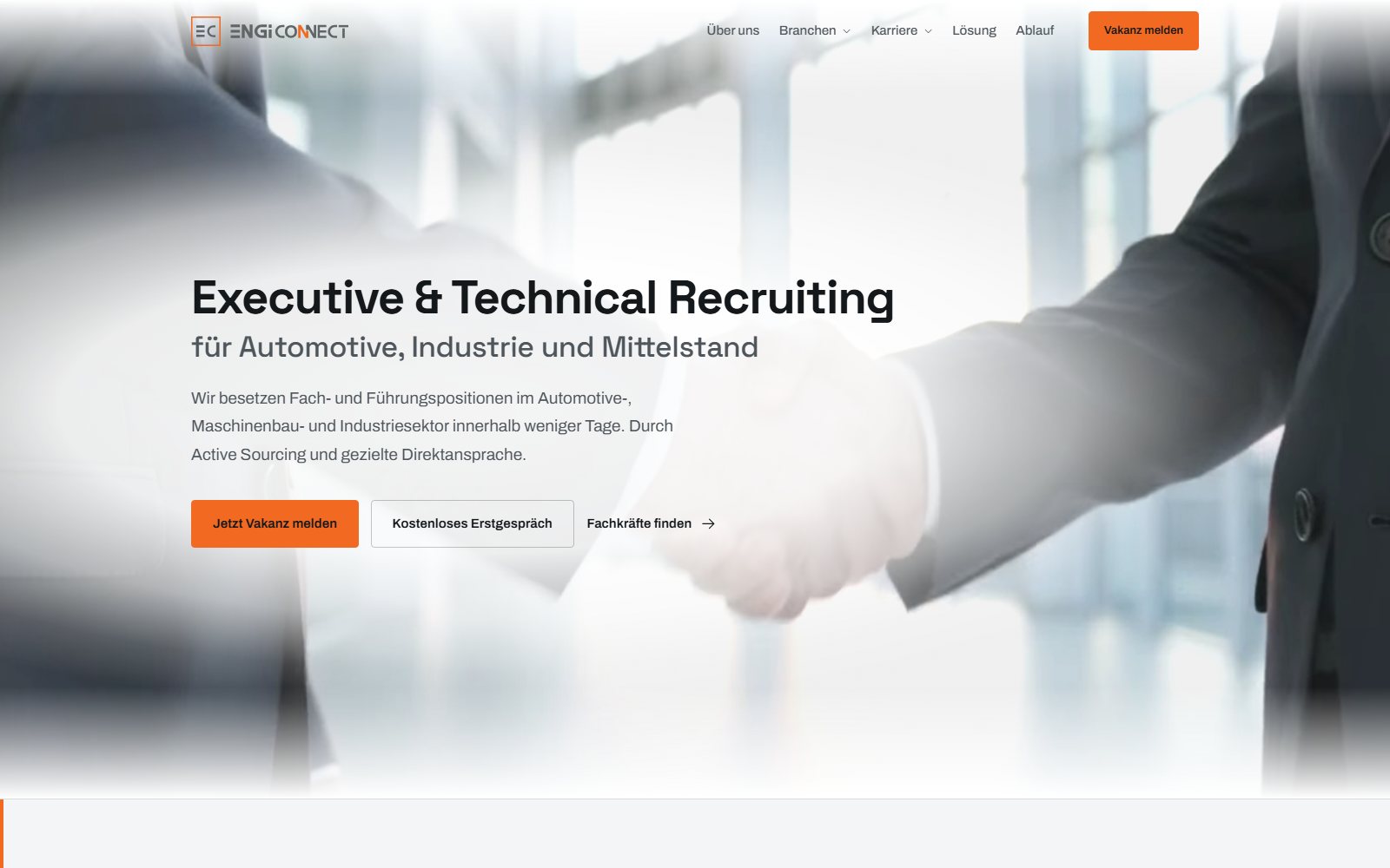 Website EngiConnect Personalberatung